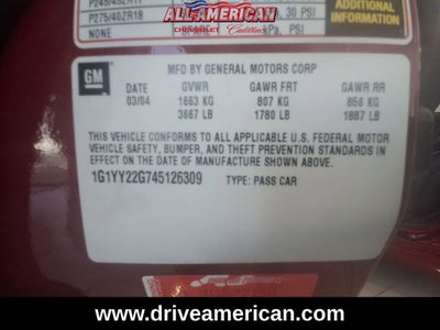 2004 Chevrolet Corvette NA