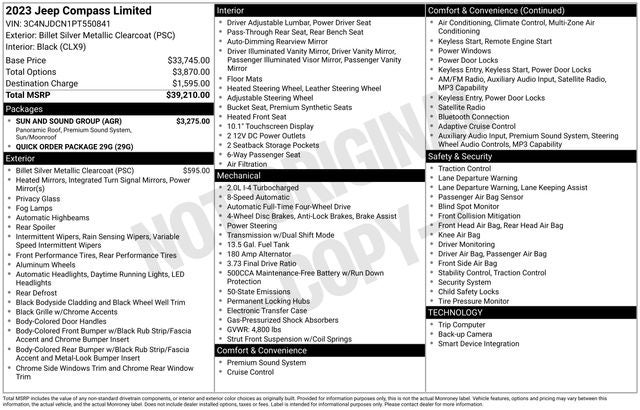 2023 Jeep Compass Limited 4x4