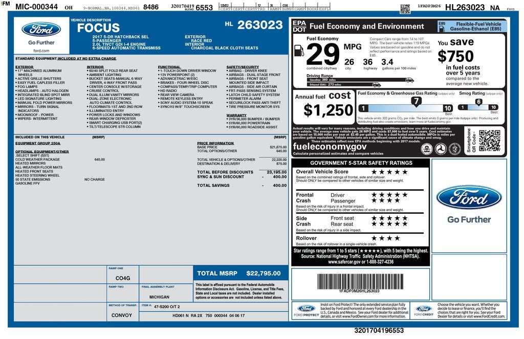 2017 Ford Focus SEL