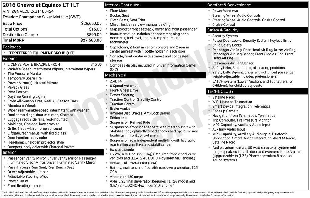 2016 Chevrolet Equinox LT