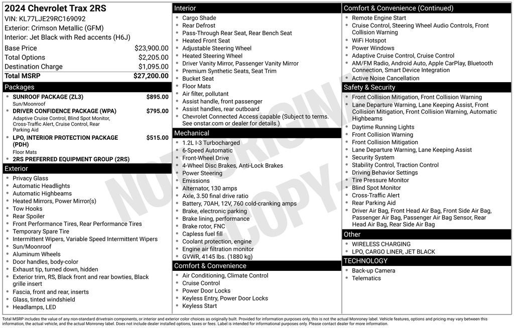 2024 Chevrolet Trax 2RS