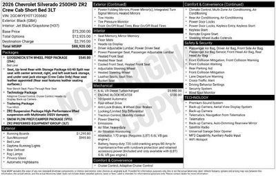 2026 Chevrolet Silverado 2500 HD ZR2