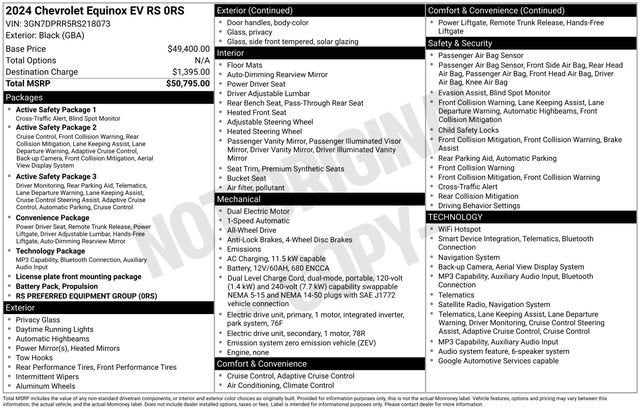 2024 Chevrolet Equinox EV RS