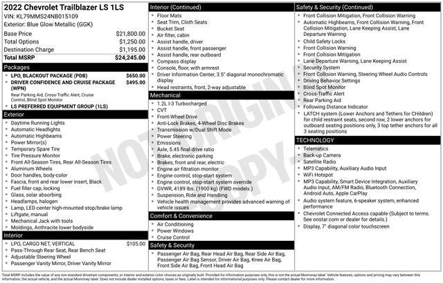 2022 Chevrolet Trailblazer LS