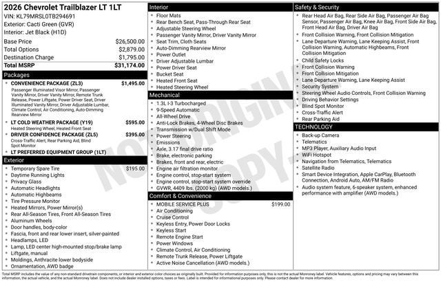 2026 Chevrolet Trailblazer LT