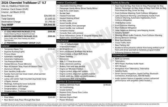 2026 Chevrolet Trailblazer LT