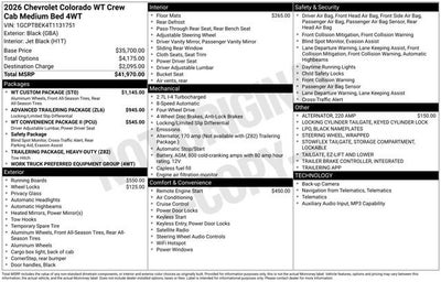 2026 Chevrolet Colorado WT