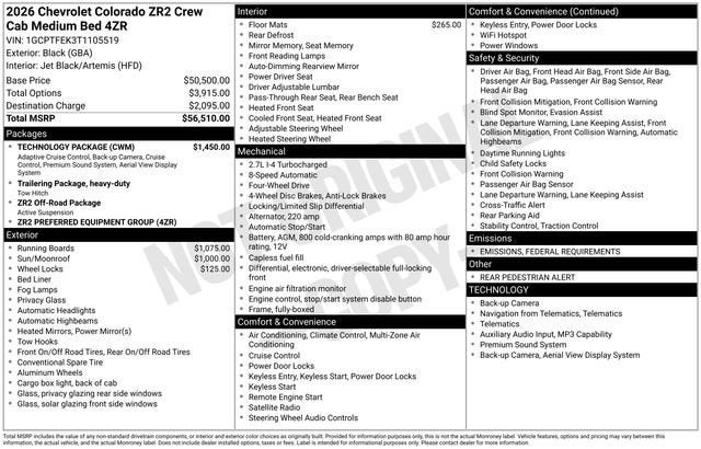 2026 Chevrolet Colorado ZR2
