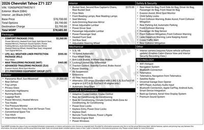 2026 Chevrolet Tahoe Z71
