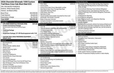 2026 Chevrolet Silverado 1500 Custom Trail Boss