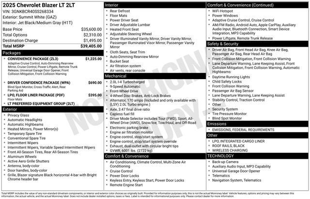 2025 Chevrolet Blazer 2LT