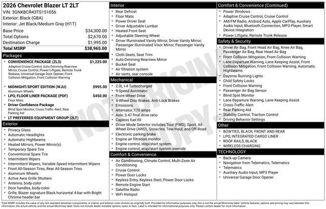 2026 Chevrolet Blazer 2LT