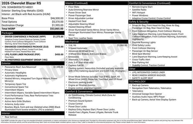 2026 Chevrolet Blazer RS