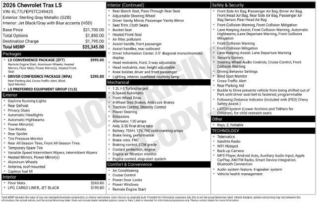 2026 Chevrolet Trax LS