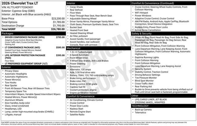 2026 Chevrolet Trax LT