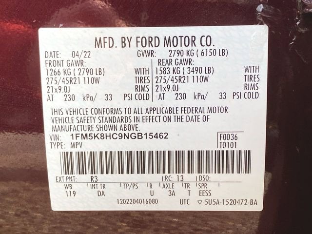 2022 Ford Explorer Platinum