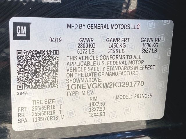 2019 Chevrolet Traverse LT Cloth
