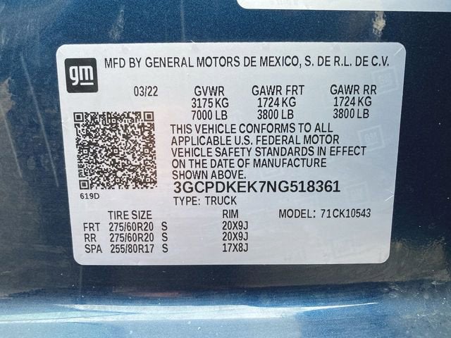 2022 Chevrolet Silverado 1500 LT (2FL)