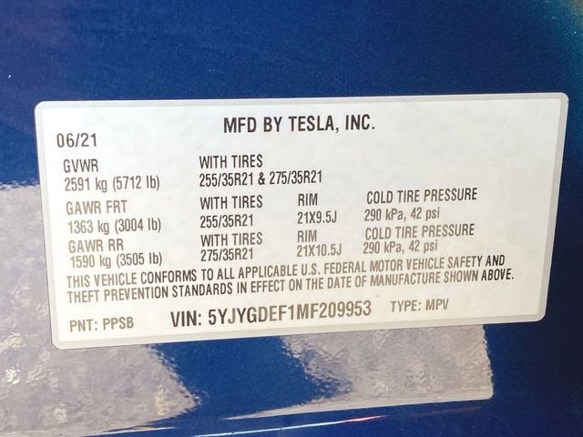 2021 Tesla Model Y Performance Dual Motor All-Wheel Drive
