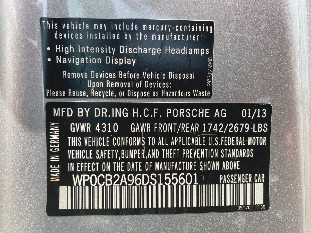 2013 Porsche 911 Carrera 4S