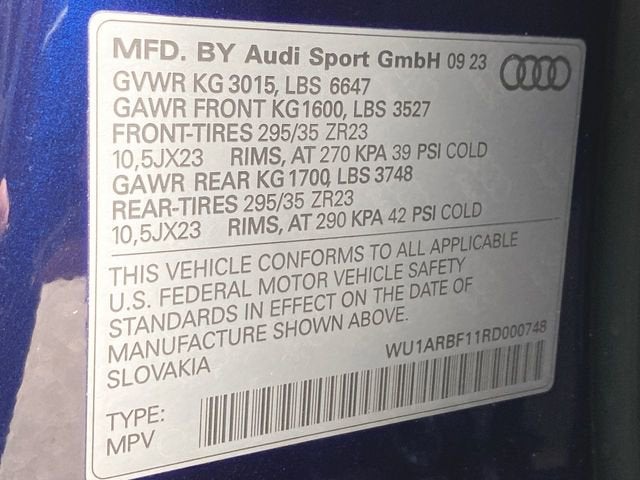 2024 Audi RS Q8 TFSI quattro Tiptronic