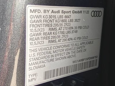 2023 Audi RS Q8 TFSI quattro Tiptronic
